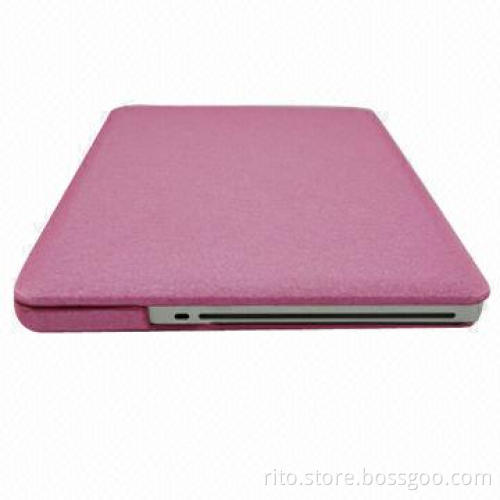 Pink Color PU Leather Hard Case for New Macbook Pro 15-inch, with Retina Display